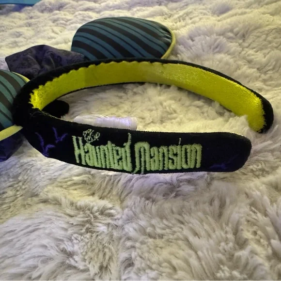 Disney Haunted Mansion Striped Mickey Ears Headband with Hat - Picture 3 of 3